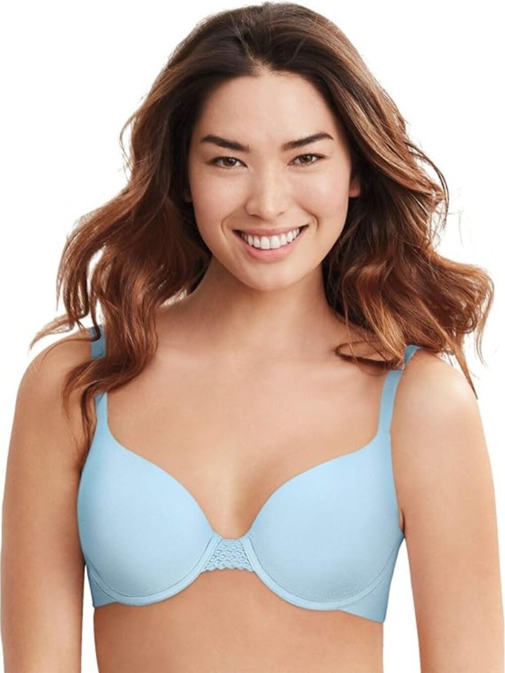 NWT Hanes Womens Ultimate No Poke No Pinch DreamWire Bra Blue Bling 36B
